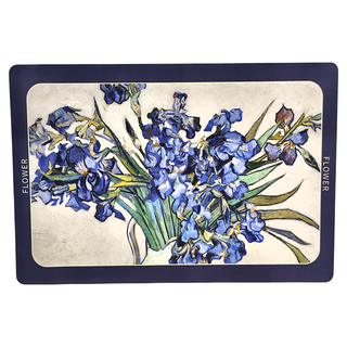 BonBon naturel 軟式珪藻土踏墊, 吸水科技布表層, 矽藻泥發泡層, Q彈柔軟, 60 x 40cm, 鳶尾花