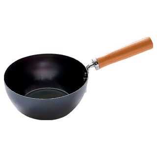 藤田金屬 INITIAL 職人深型鐵炒鍋 IH爐可用 日本製, 1個, 20cm