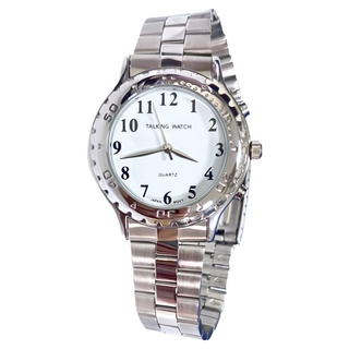 感恩使者 語音報時手錶 雙按鍵版, 視障人士適用, 不鏽鋼材質, ZHCN2303