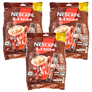 NESCAFE 雀巢咖啡 三合一 濃醇原味, 15g, 42包, 3袋