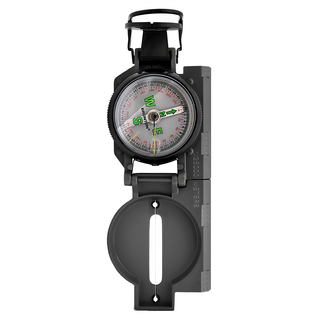 BRUNTON Lensatic Military Style Compass 軍規指北針, 金屬機身可折疊閉合, F-9077, 1個