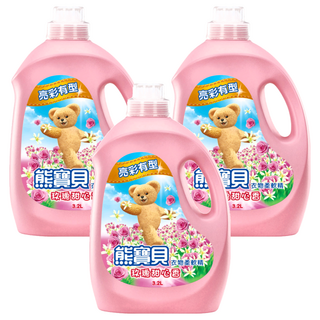 Snuggle 熊寶貝 衣物柔軟精 玫瑰甜心香 提升衣物柔軟效果 蓬鬆親膚 清新怡人 持久留香, 3.2L, 3瓶