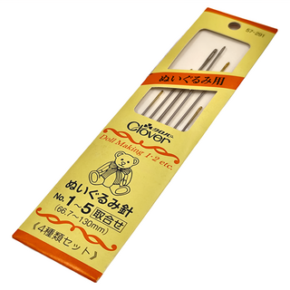 Clover 可樂牌 CL57-291 多尺寸手工縫紉針組 玩偶布藝適用, 1組, No. 1~5