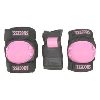 SUCCESS 成功 三合一溜冰護具組, S, 紅色和尚款, 1組