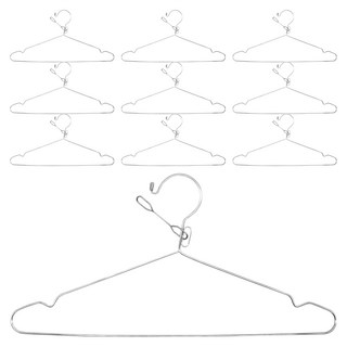 iRoom 優倍適 防風款實心不鏽鋼防脫落曬衣架 40cm, 10個, 銀色