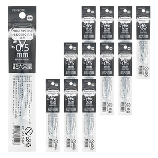 PENROTE 筆樂 超大容量中性筆替芯 ER1410 0.5mm 黑色, 12支