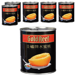 GoldReef 金礦牌 水蜜桃 易開罐, 6罐, 825g