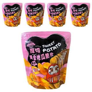 果然實在 厚切黃金地瓜脆片 梅子風味, 140g, 5包