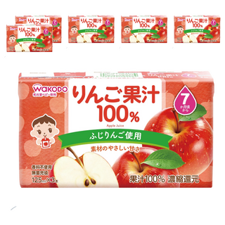 WAKODO 和光堂 蘋果汁 125ml x 3瓶, 375ml, 6組