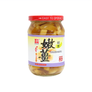 譽方媽媽 味醂嫩薑, 香脆味美 開胃 全素食品, 380g, 1罐