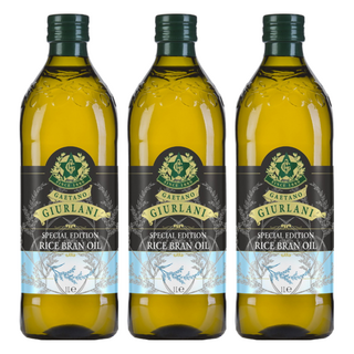 GIURLANI 喬凡尼 玄米油，含糙米精華 營養豐富, 1L, 3瓶
