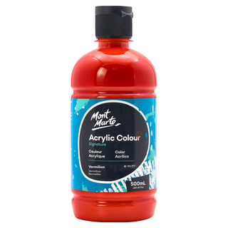 Mont Marte 蒙瑪特 壓克力顏料 Vermilion 500mL, 1色