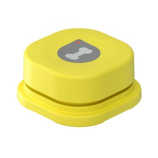 MewooFun 喵乎汪也 寵物萌爪互動錄音按鈕-黃色 輕鬆錄音 增進情感, 1個