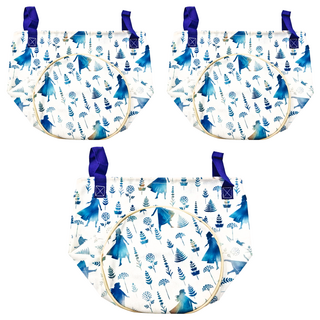 收納王妃 迪士尼收納系列 冰雪收納桶 26 x 23cm, 藍色花草, 3個