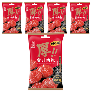 良澔 蜜汁豬肉乾 超Q彈 厚切 嚴選台灣豬, 36g, 5包