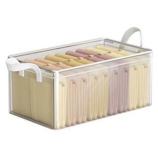 PVC透明手提可折疊衣物收納箱 大款 50 x 30 x 27cm, 透明色, 1個