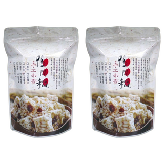 鴨間稻 手工米香 原味白米 120g 全素vegan, 2包
