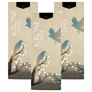KRONE 皇雀 藝妓咖啡豆 半磅, 咖啡豆(無研磨), 3包, 227g