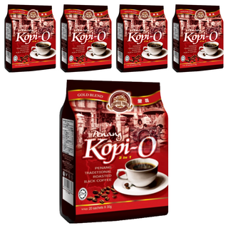 COFFEE TREE 咖啡樹 Penang Kopi-O 2合1 檳城傳統烘焙黑咖啡, 30g, 20包, 5袋