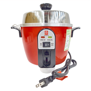 南亞牌 3人份不鏽鋼電鍋, 隔水加熱, 304不鏽鋼鍋蓋, 電木防火腳墊, EC-203