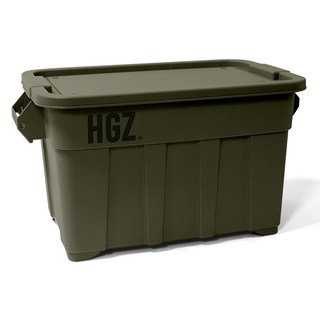 HIGHGROUNDZ 露營用附拉環移動式收納箱 基本款 75L, 1層, 1個, 綠色