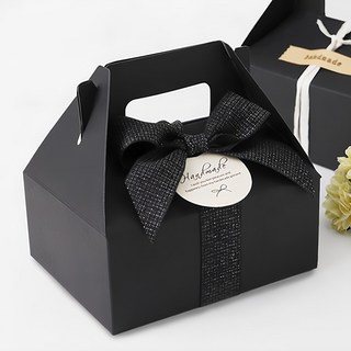 indi.k 黑色手提禮物盒 中款, 黑色, 22個