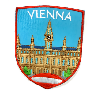 A-ONE 匯旺 地標造型刺繡 NO.269 奧地利 維也納 7.5 X 6 CM 聚酯纖維材質 台灣產, 彩色, 1個