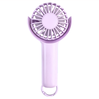 aibo 扣環式翻轉泡泡USB充電手持/桌立風扇 浪漫紫 HA-FAN1136-PU 迷你便攜 三檔風速