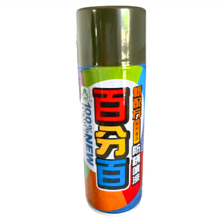互力 漆風暴 121 噴漆 DIY金屬木材塑膠多材質適用 快速乾燥 漆膜堅固耐用, 平光軍綠, 400ml, 1罐