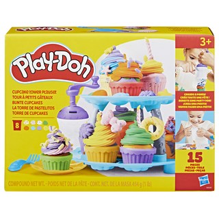 Hasbro 孩之寶 Play-Doh 培樂多 杯子蛋糕架遊戲組, 混和顏色, 454g, 1盒