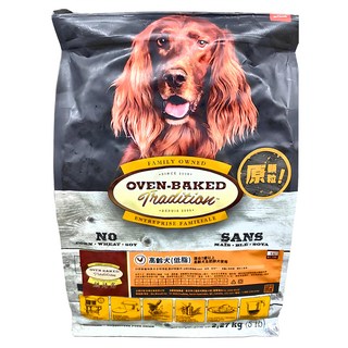 OVEN-BAKED TRADITION 烘焙客 7歲以上高齡犬低脂使用 大顆粒, 雞肉, 2.27kg, 1袋