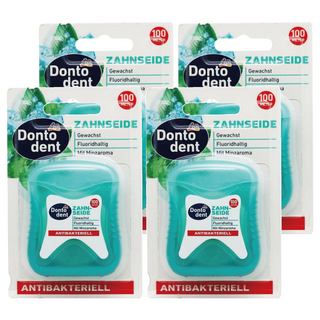 dm Dontodent 含蠟薄荷味牙線, 100m, 1個, 4個