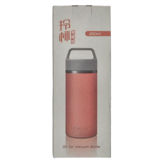 Driver 拎杯 無螺紋陶瓷杯 250ml SUS304不鏽鋼 PP 美國Tritan材質 陶瓷塗層, 橘色, 1個