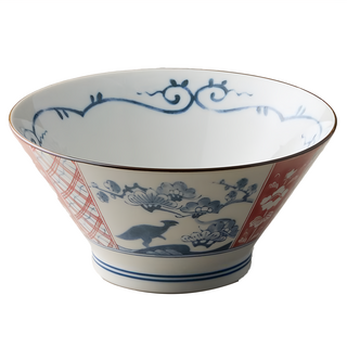 AWASAKA 粟坂 日本美濃燒 反口丼碗 江戶良緣龍 19cm，適用洗碗機、微波爐, 1個