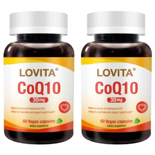 Lovita 愛維他 CoQ10 輔酵素Q10 素食膠囊 30mg 60顆, 0.3g, 2罐