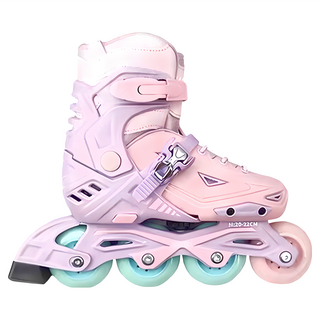 SUCCESS 成功 兒童初階直排輪 S0490, S: 18-20CM 聚丙烯 聚氨酯 棉布, 粉色, 1雙