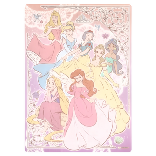 sun-star 卡通墊板 PP塑料 日本製造, 180 x 250 x 0.6 mm, 迪士尼粉彩公主