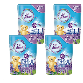 熊寶貝 柔軟護衣精 舒恬薰衣草 補充包 含100%天然植萃油 72小時持久香, 1.84L, 4包