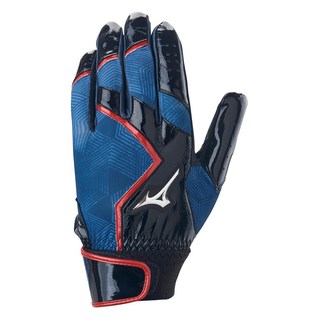 Mizuno 美津濃 打擊手套, 藍色 + 黑色, 1雙