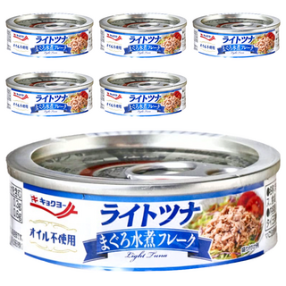 Kyokuyo 極洋 水煮鮪魚罐, 零脂肪低熱量高蛋白, 70g, 6罐