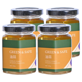 GREEN&SAFE 永豐餘生技 油蒜 蒜花 蒜頭 台灣產, 150g, 4罐