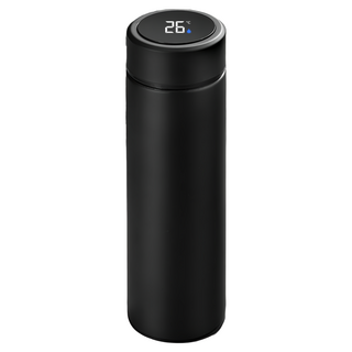 BOACUP 商務保溫瓶 智能顯溫款, 黑色, 500ml, 1個