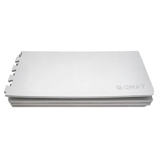 QMAT 10mm折疊巧拼地墊 (3入)組 EVA乙烯醋酸乙烯酯材質, 灰白色, 1組