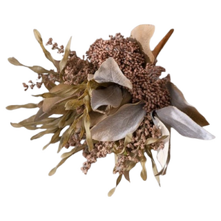 快豹 Simple簡約仿真花束, 咖啡色 + 阿橙海草花束