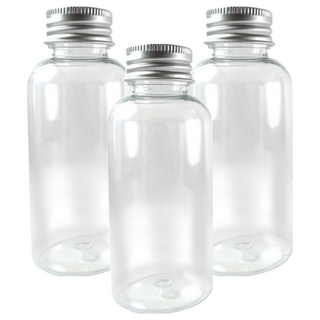台灣 COSMOS 鋁蓋瓶, 透明, 3個