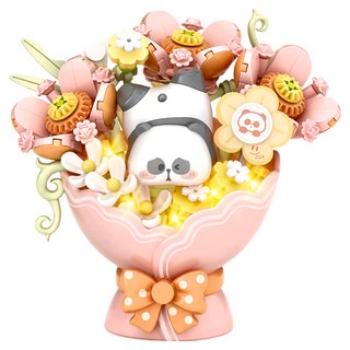 LOZ 小耙花束積木 LOZ7301 233片, 粉戀花, 1組