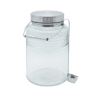 ADERIA 日本進口時尚玻璃梅酒瓶, 4L, 1個