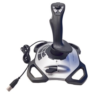 Logitech G 羅技G EXTREME 3D Pro 閃靈汰翼 遊戲搖桿, 扭轉手柄設計, 12個可編程按鈕, 8向帽開關, 重型底座, JU0024, 黑色, 1個