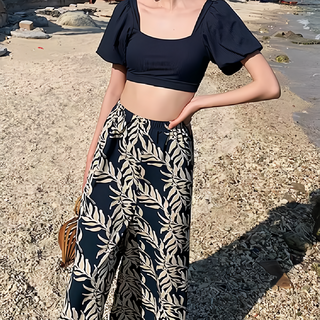 愛北鼻 情侶泳裝 泳衣3件套組 女款 XL, 波西米亞風