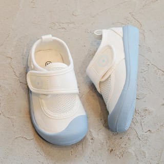 bebehome 小童網面透氣帆布小白鞋, PVC防滑底膠, 150mm, 藍色